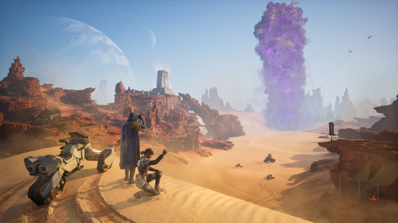 Dune: Awakening official screenshot: Arrakis desert landscape
