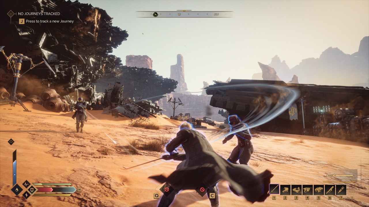 Dune: Awakening official screenshot: Deep Desert combat